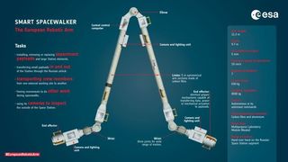 The European Robotic Arm will be the first robot that can 'walk' around the Russian segment of the International Space Station. The 37-foot-long (11.7 meters) robotic arm will be attached to the new Nauka module.