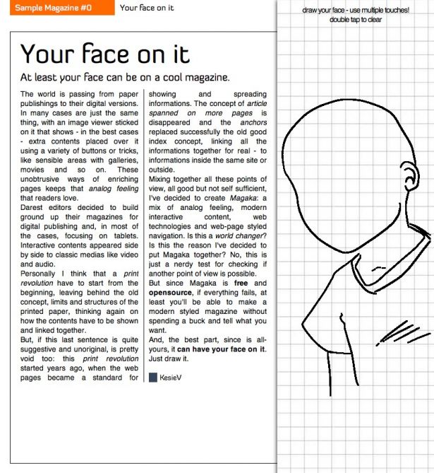 Digital magazine software