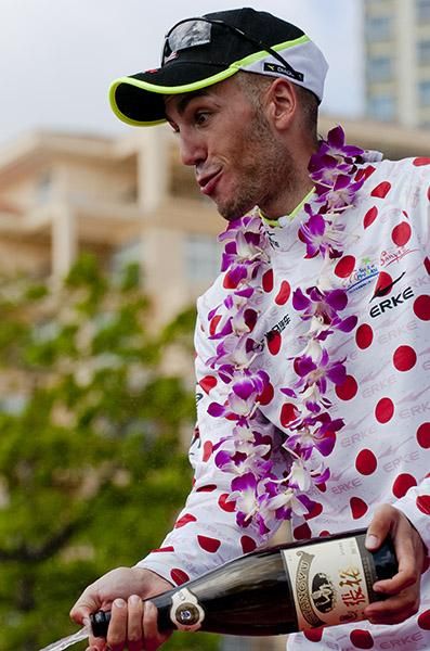 Maurizio Gorato (GEOX/TMC) has done well to grab back the polka-dot jersey and with only a street circuit to come tomorrow in Sanya will be crowned the tour's best climber.