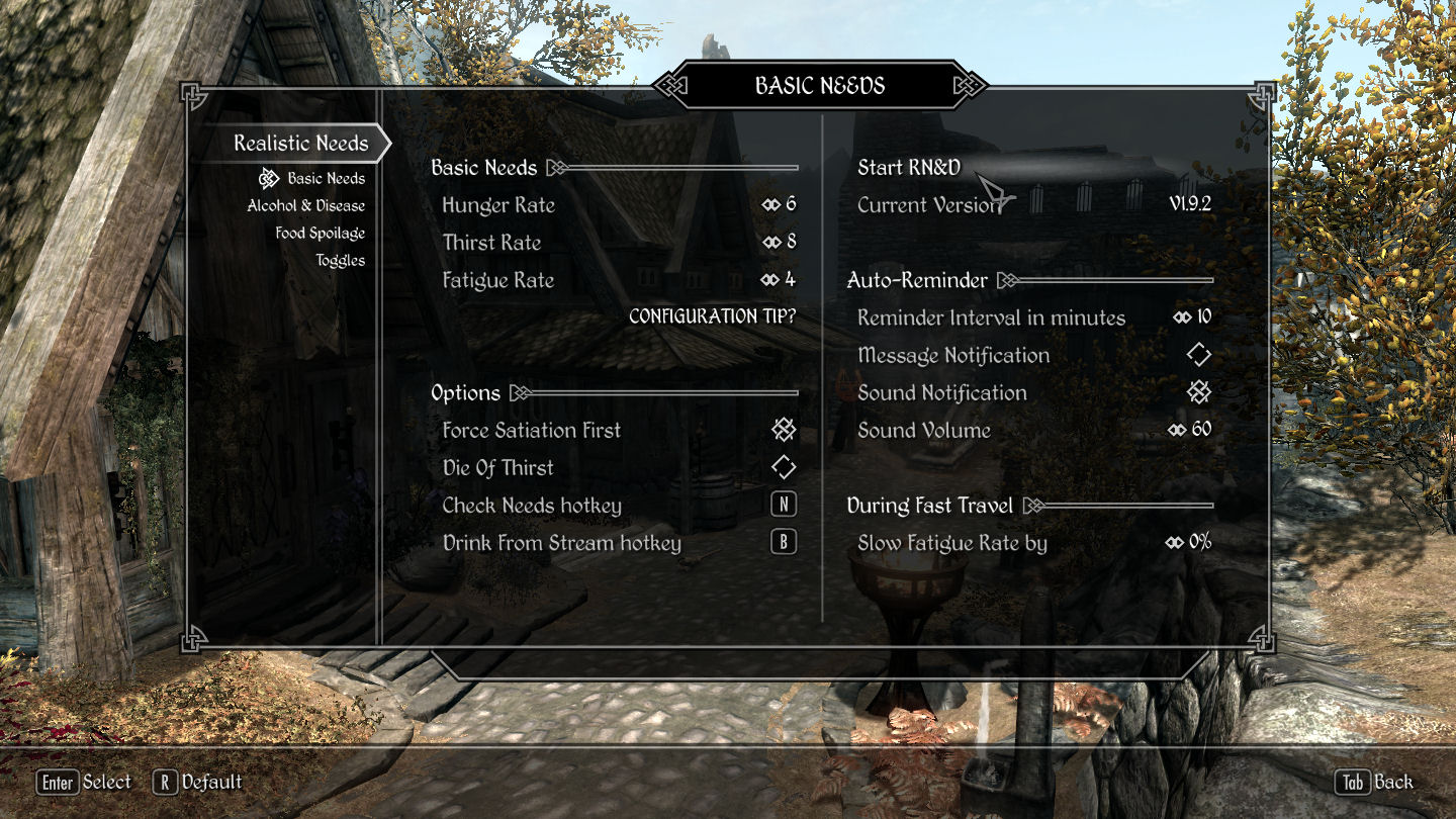 the best skyrim mods: realistic needs and diseases