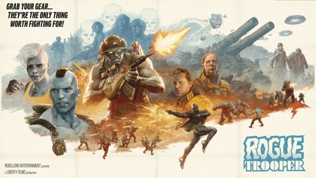Rogue Trooper movie poster, a painted comic book like film poster