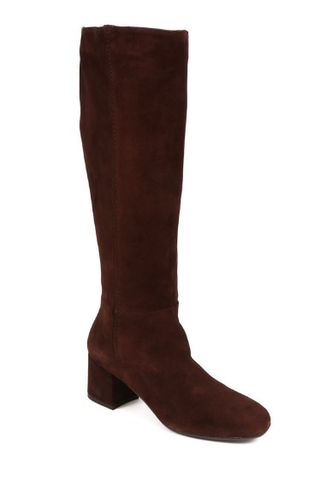 Brown suede boots 