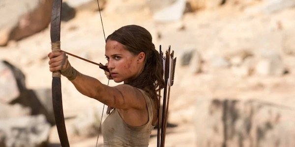 Lara with her bow and arrow