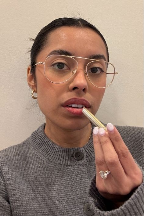 Dolce&amp;Gabbana My Juicy Sheer Lip Stylo before, during, and after application.