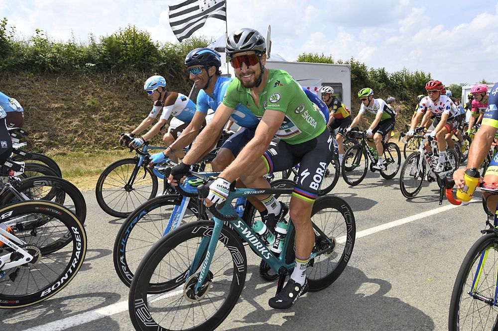 Green jersey Peter Sagan (Bora-Hansgrohe)