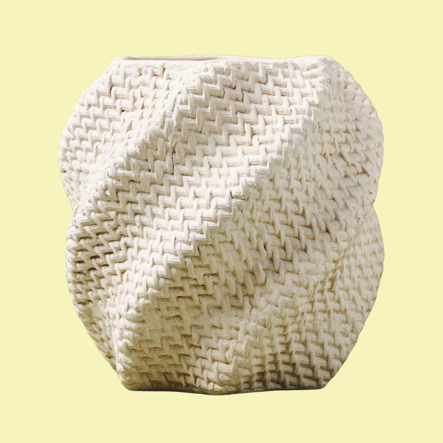A woven textured planter