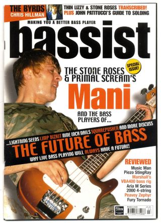 Mani on the cover of Bassist magazine March 2000