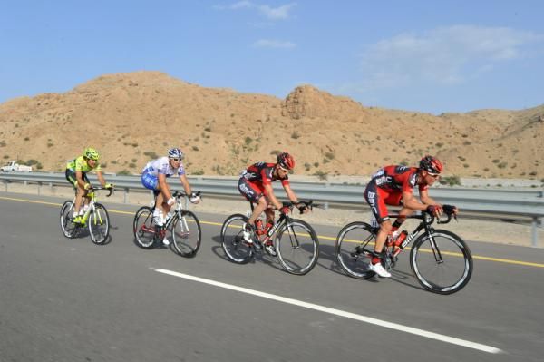 Four riders in the break