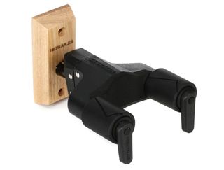 Hercules Stands GSP38WB PLUS Short Arm Wood Base Wall Mount Guitar Hanger with Auto Grip System