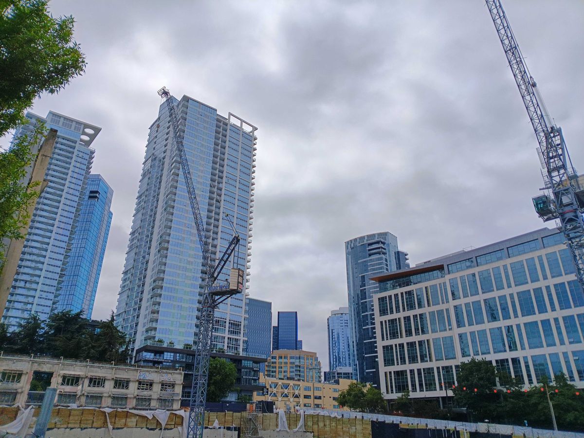 Buildings and cranes