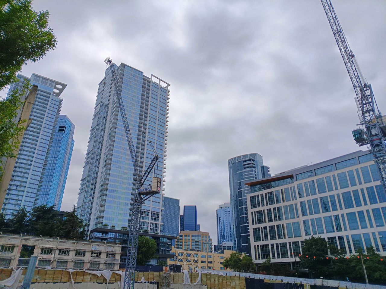 Buildings and cranes