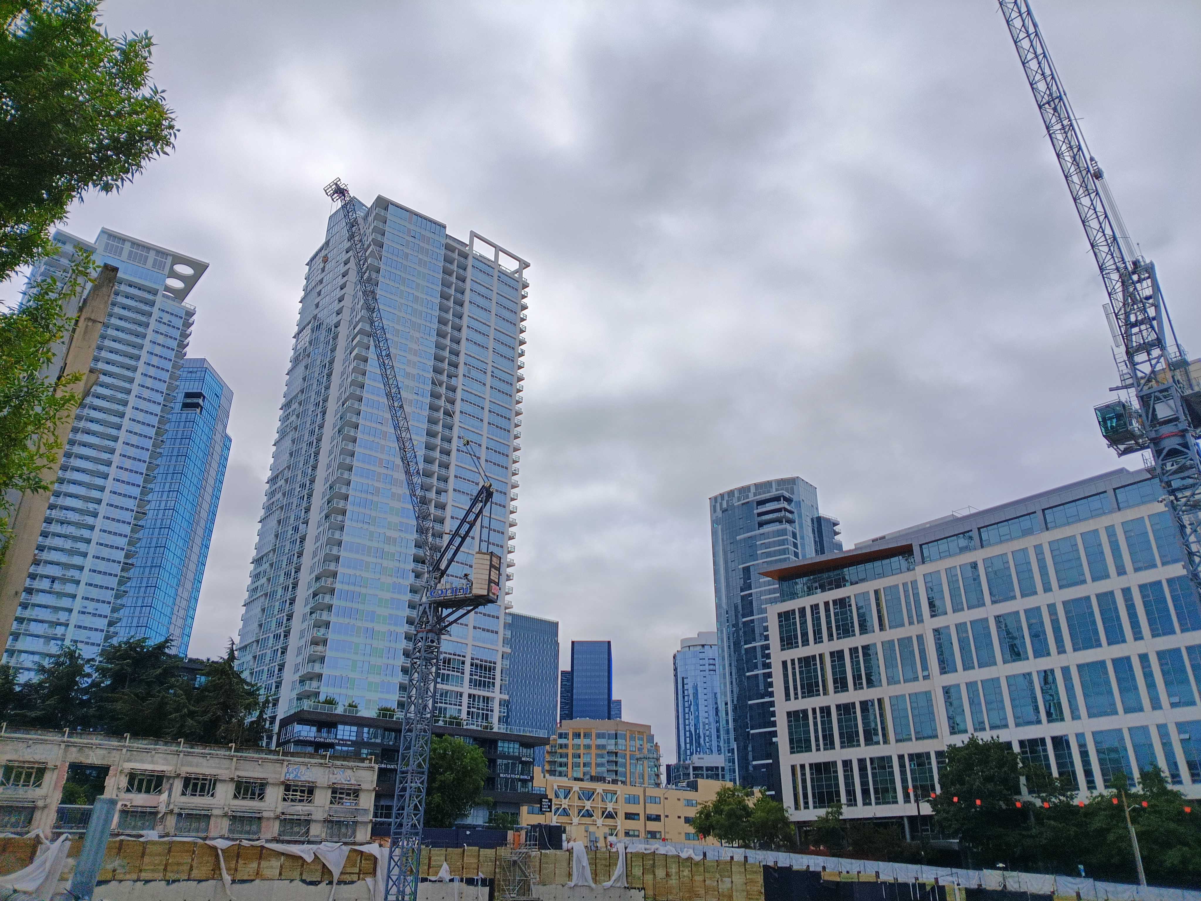 Buildings and cranes