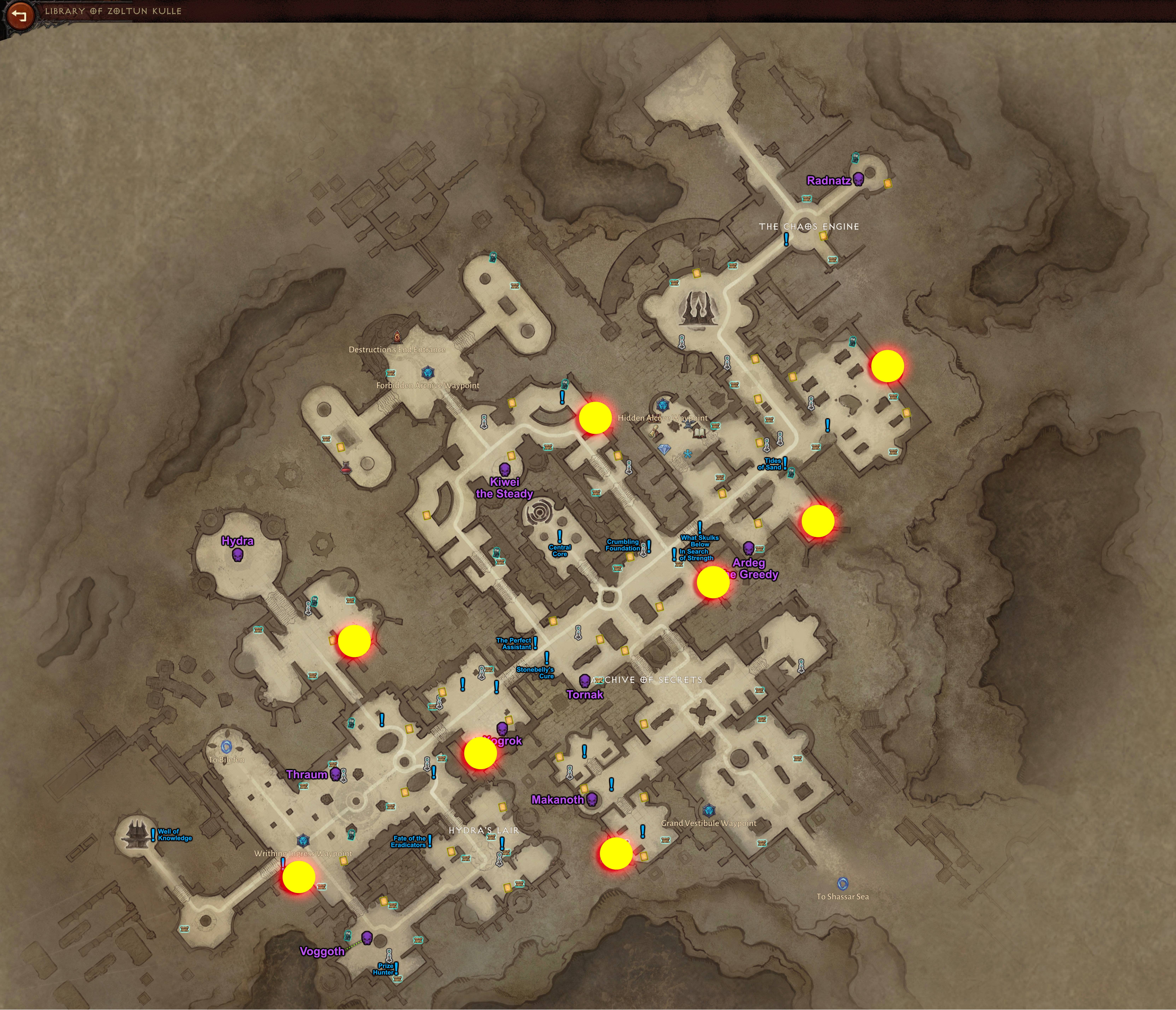 Diablo Immortal hidden lairs location