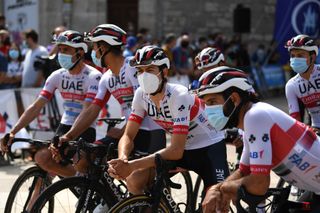 The UAE Team Emirates riders at the Vuelta a Burgos