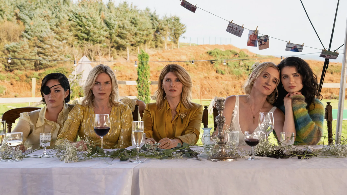 Bad Sisters (Season 2): Sarah Greene (as Bibi), Eva Birthistle (Ursula), Sharon Horgan (Eva), Anne-Marie Duff (Grace) and Eve Hewson (Becka)