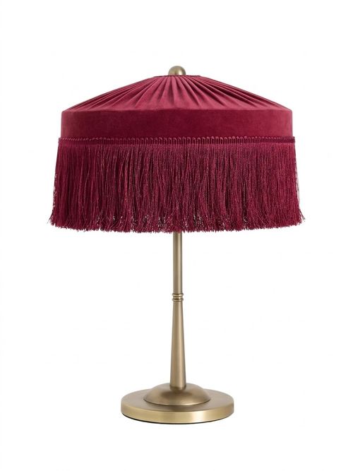 Sinclair Fringe Velvet Table Lamp