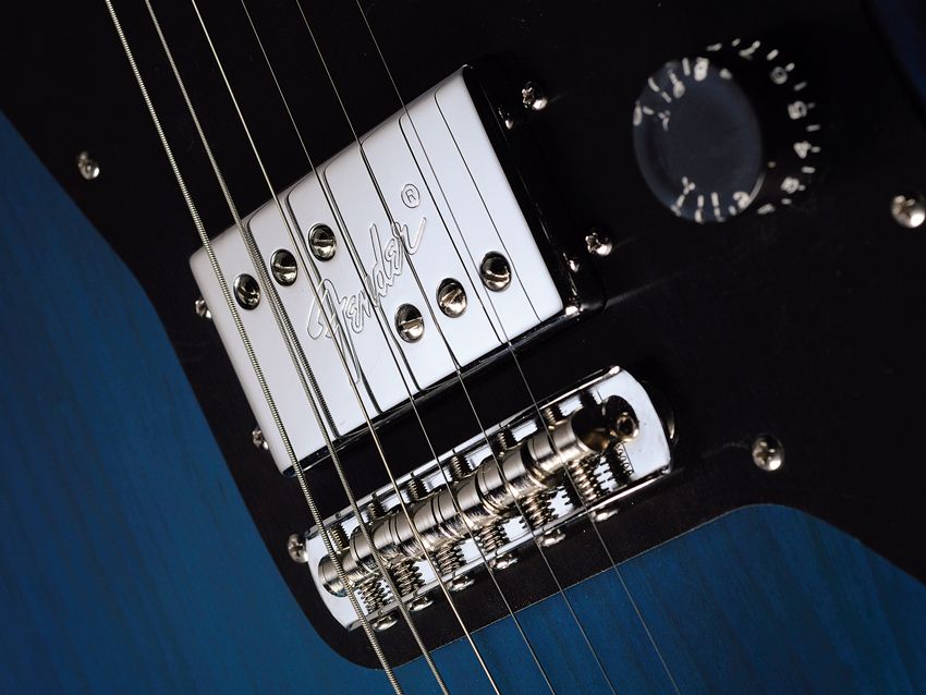 The Ranaldo Jazzmaster's humbuckers give it a very non-Fender-like sound