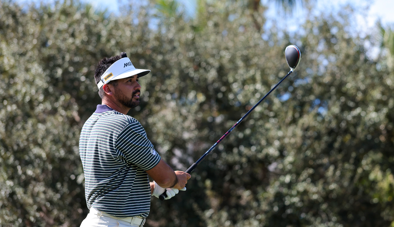 Jason Day hits a driver off the tee