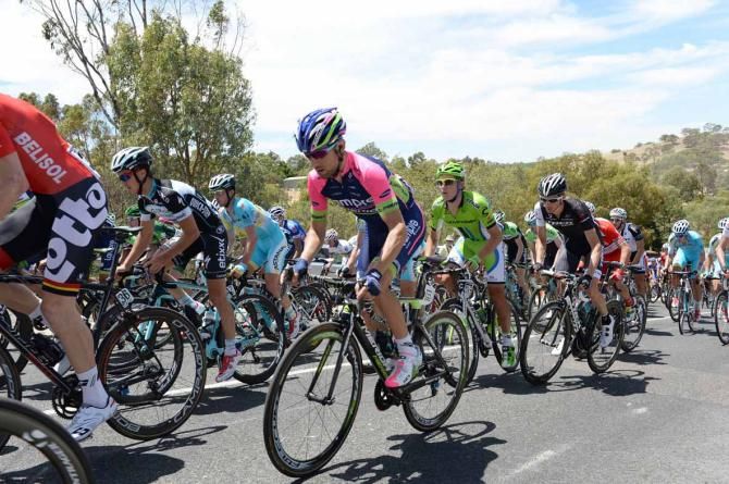 Diego Ulissi (Lampre-Merida) in action on the opening day of the Tour Down Under.