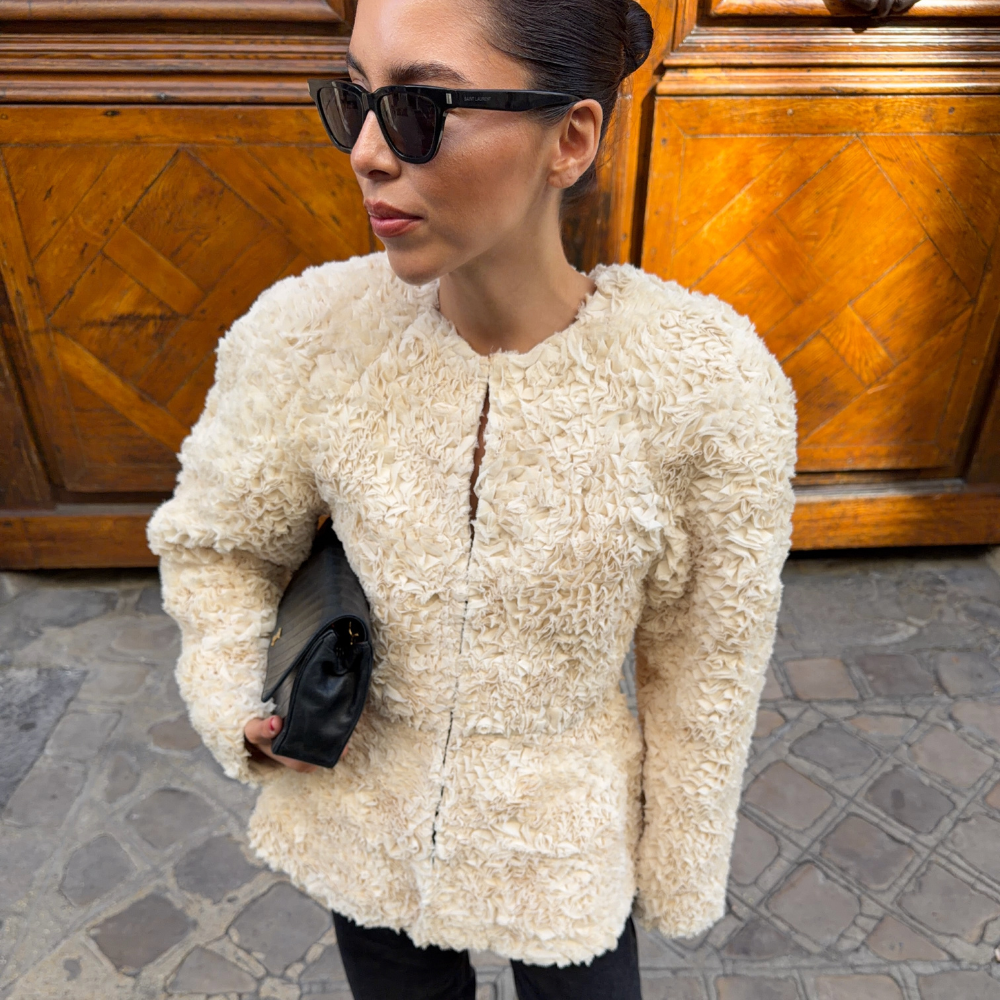 An image of @noellecrooks wearing one of the key winter trends that are making a comeback.