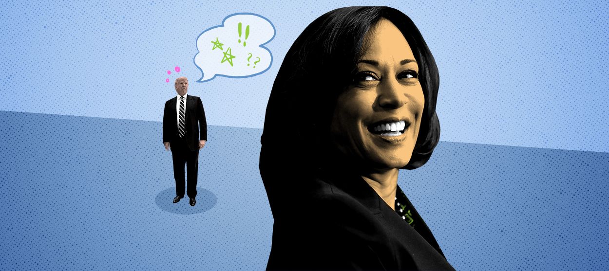 President Trump and Kamala Harris.