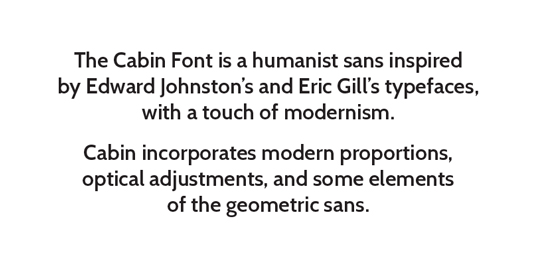 Free font: Cabin
