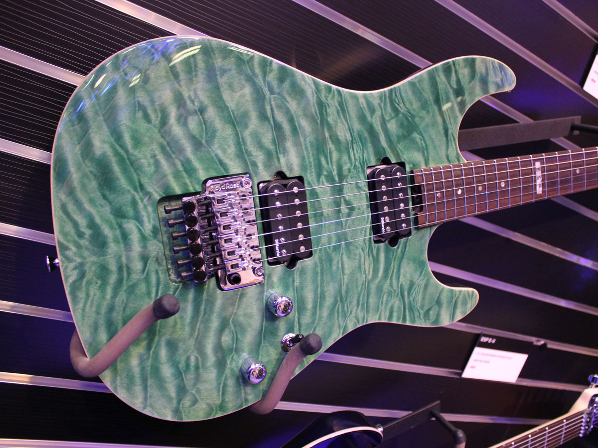 ESP E-II ST-2 QM Rosewood Emerald Green