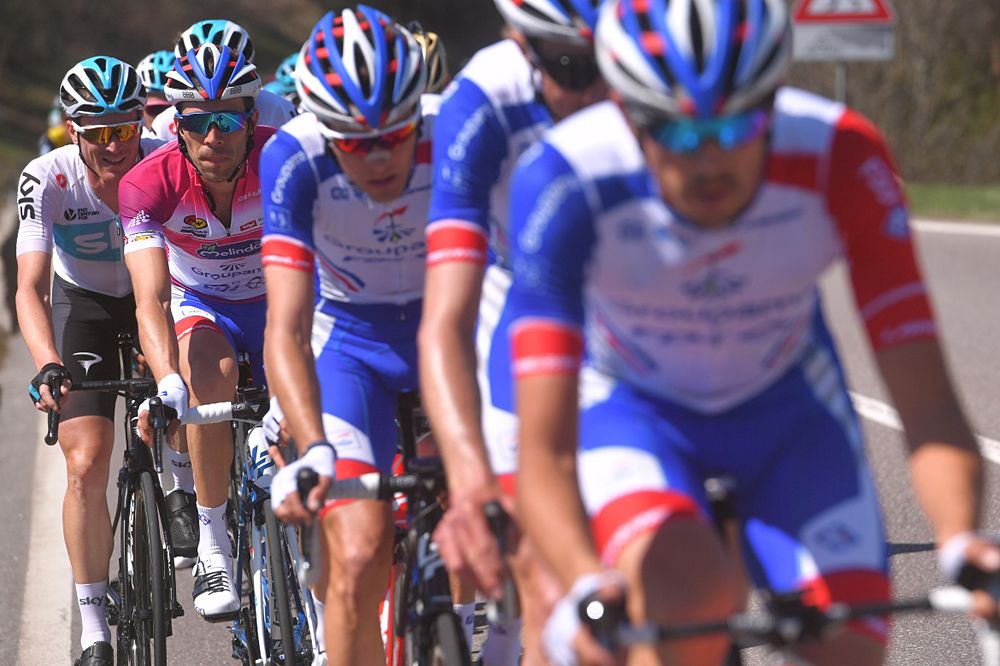 Thibaut Pinot (Groupama-FDJ) overall leader at Tour of the Alps during stage 4