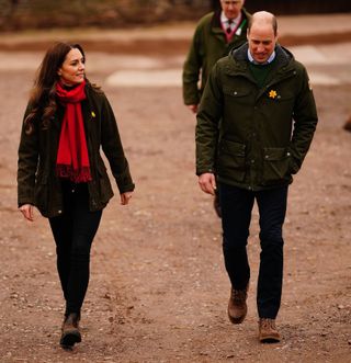 Prince William, Duke of Cambridge and Catherine, Duchess of Cambridge visit Pant Farm near Abergavenny