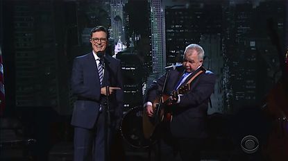 Stephen Colbert and John Prine