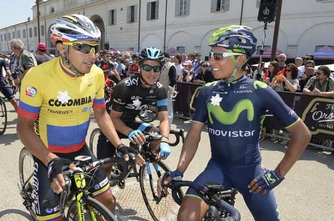 Nairo Quintana (Movistar) at the start of Stage 10