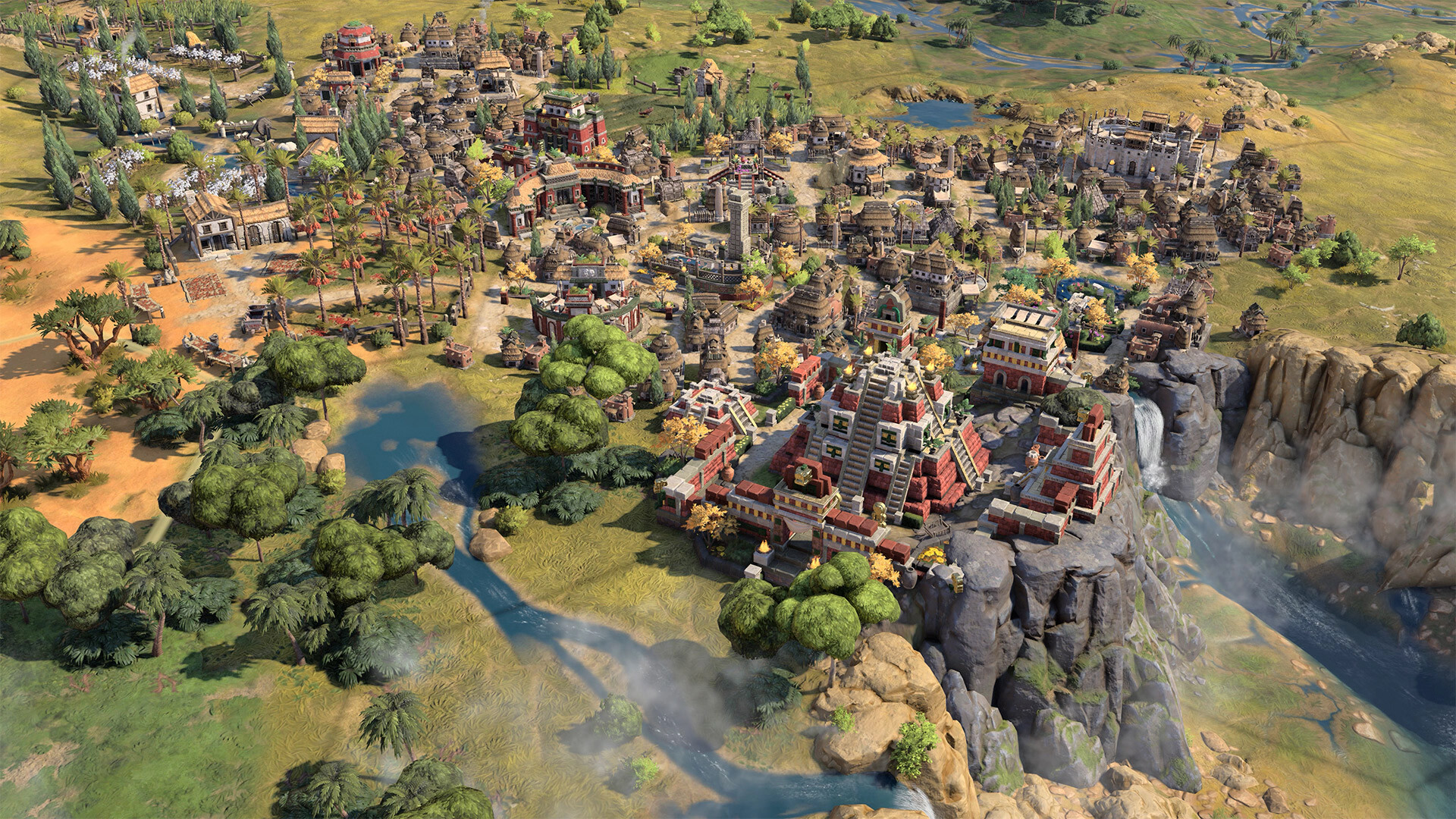 A screenshot showing a city in Civilization 7.