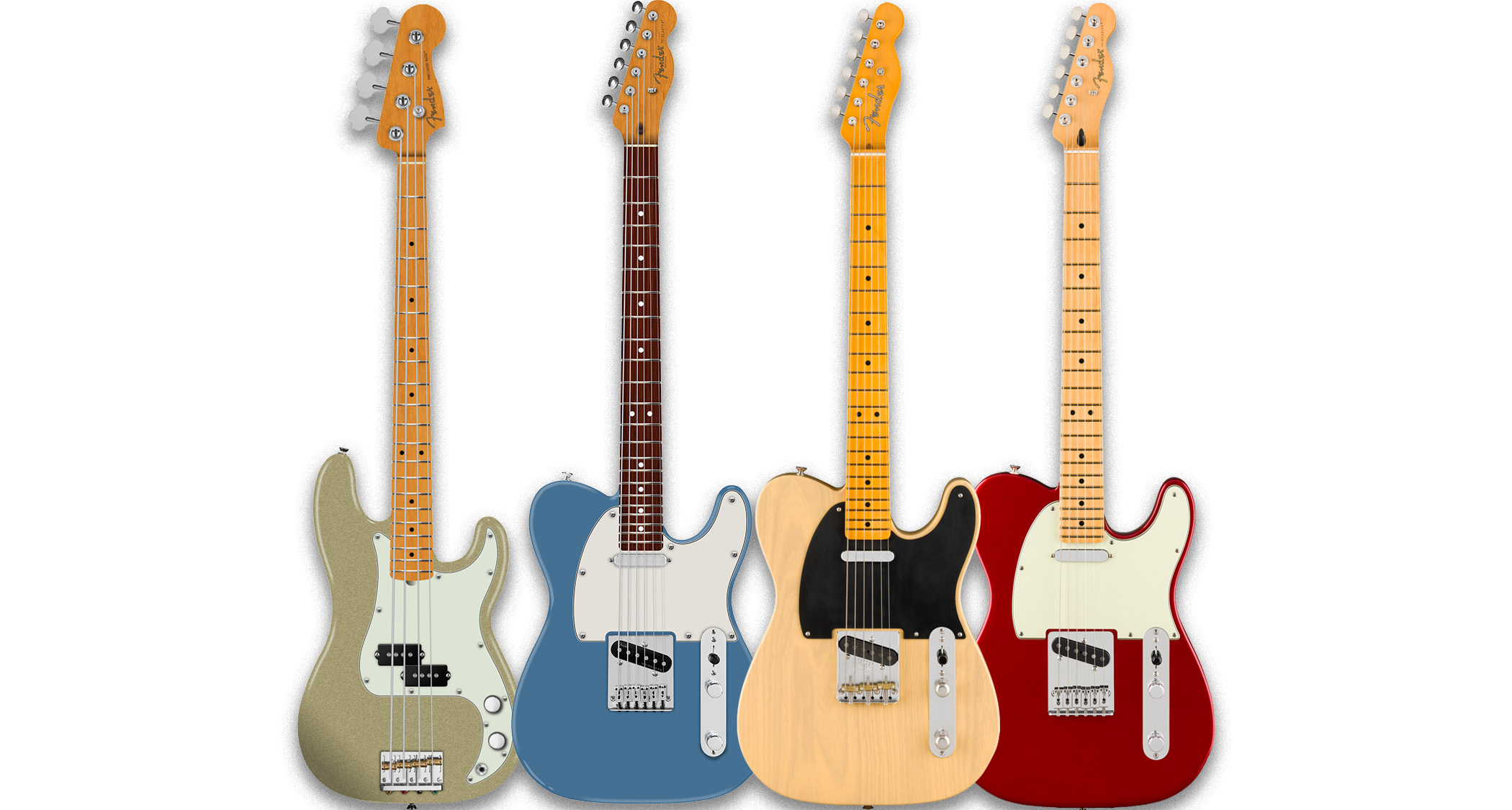 Fender 75th Anniversary Telecaster and Precision Bass Collection