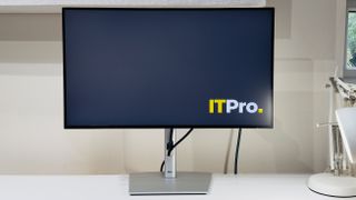 The Dell UltraSharp U2724DE monitor on a desk