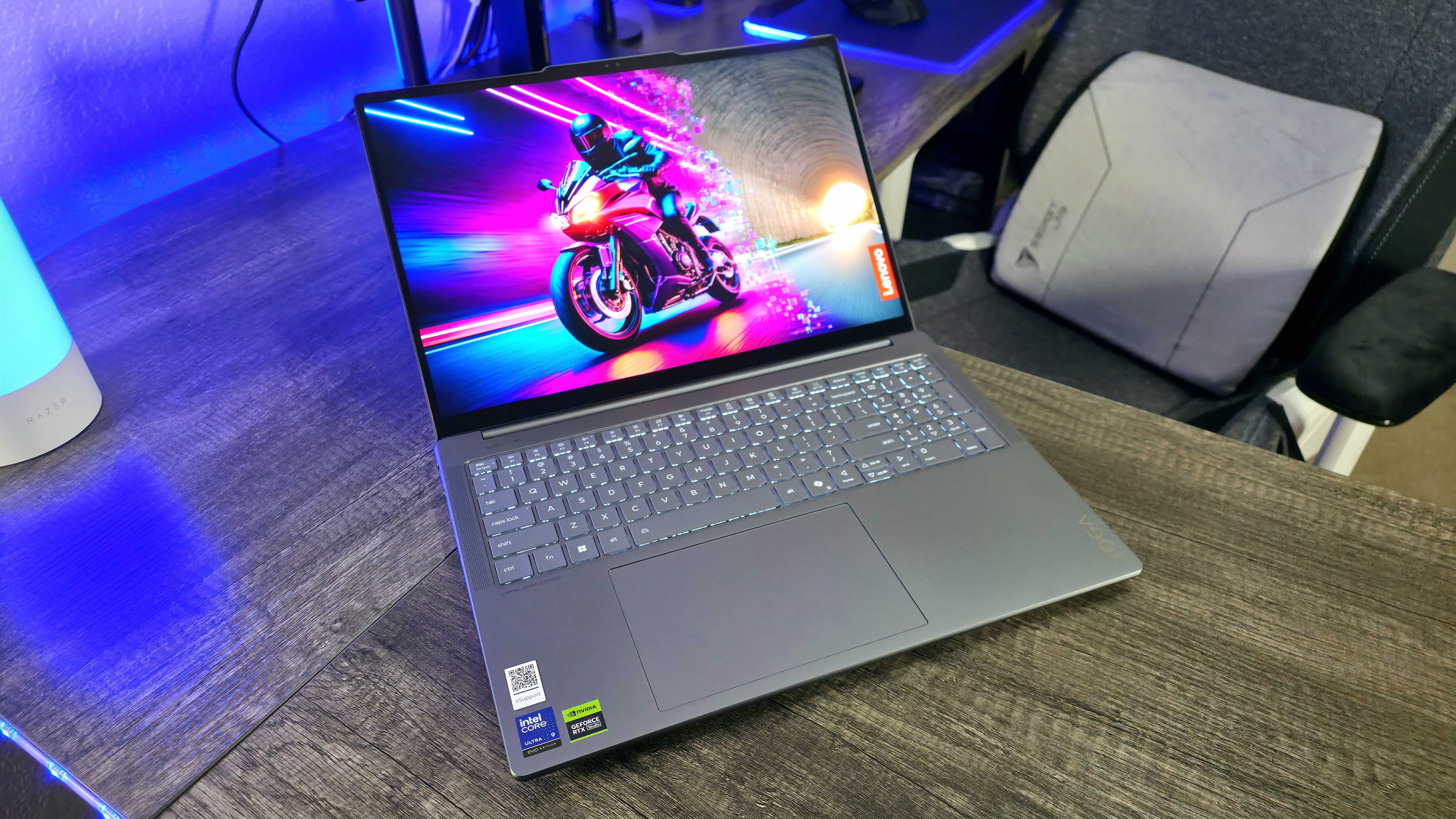 Image of the Lenovo Yoga Pro 9i 16 (Gen 10) Aura Edition laptop.