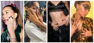 black nails at nyfw