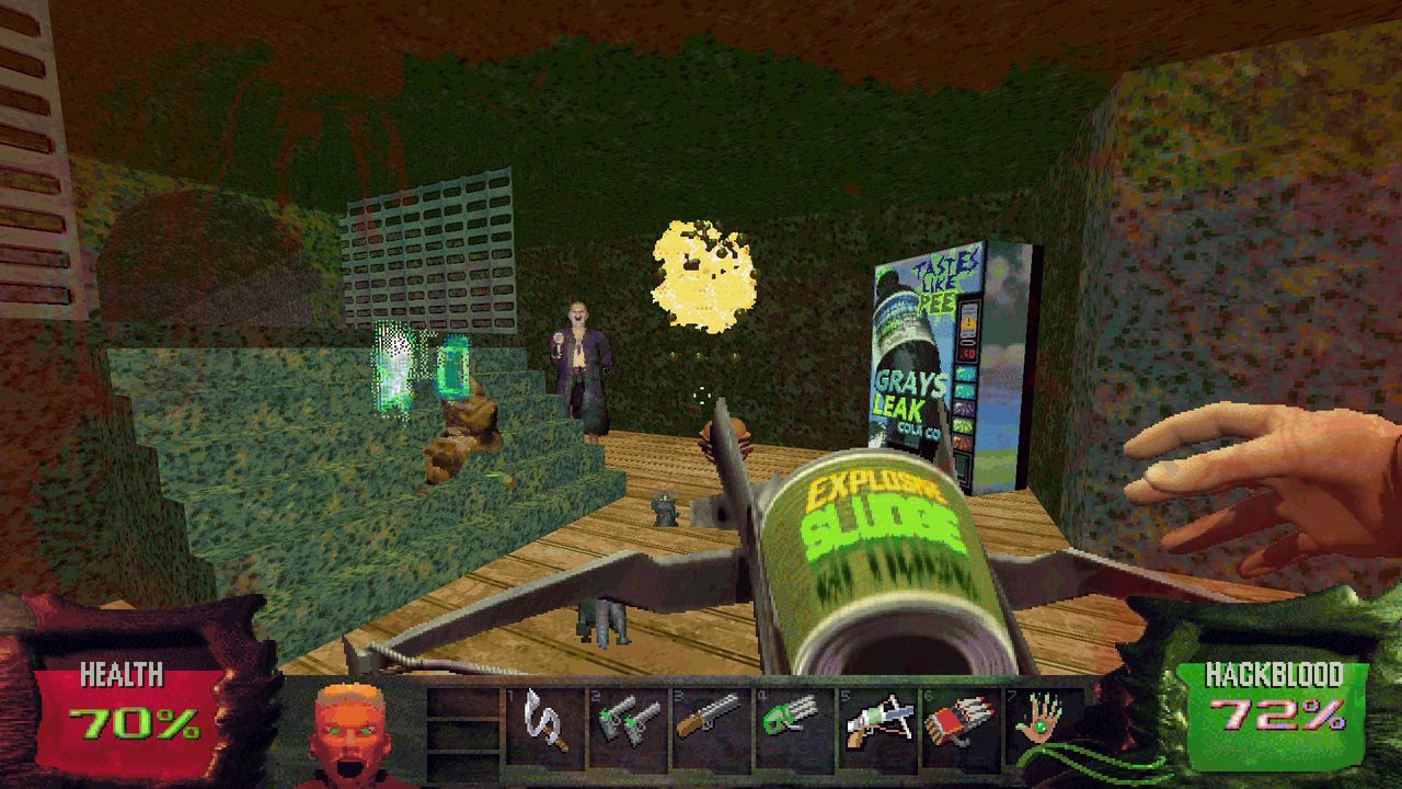 launching explosive grenade in Slayers X