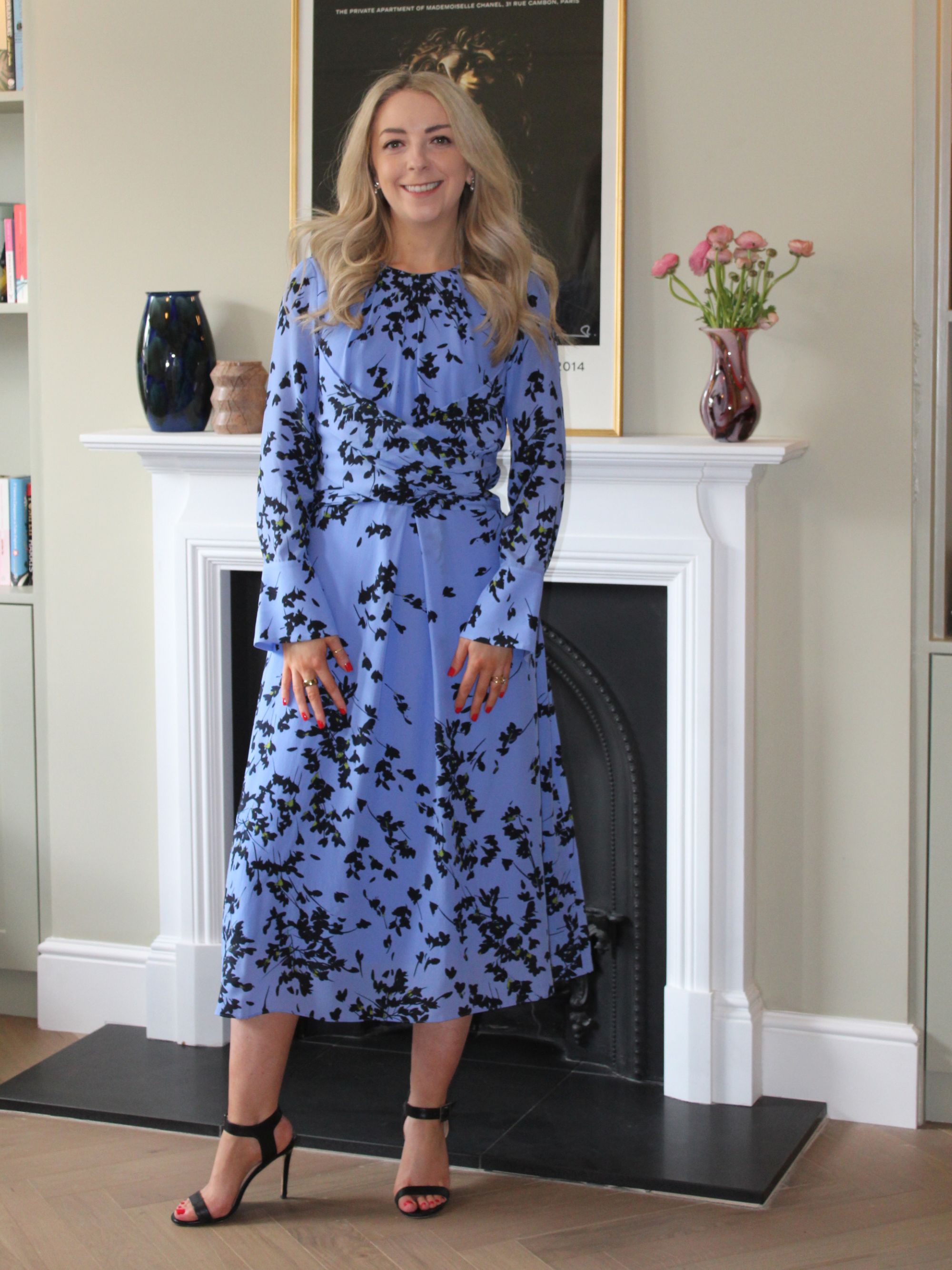 Caroline Parr wearing a dress by The Fold 