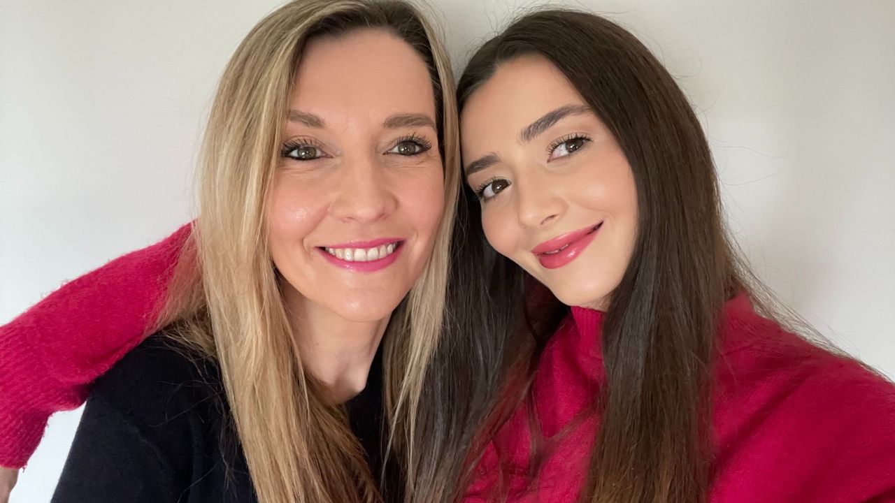 Beauty writer Dionne Brighton with her mother