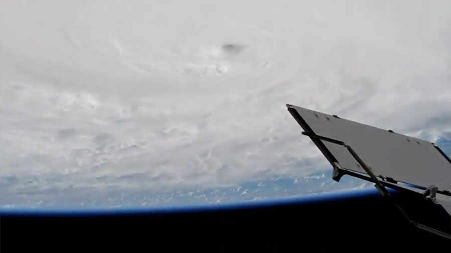 ISS Views Hurricane Matthew 