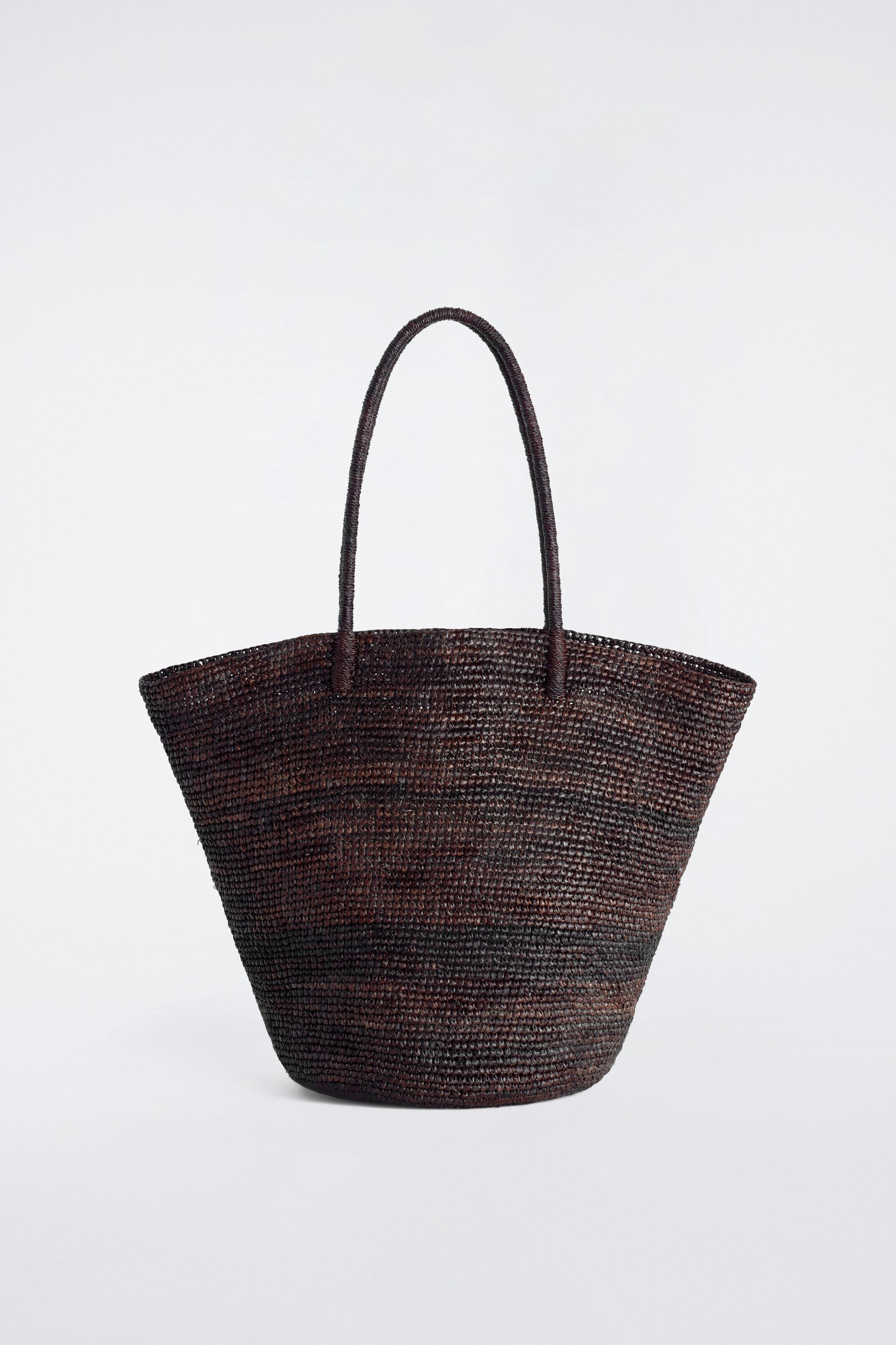 Oversized Hand-Woven Market Tote - Straw
