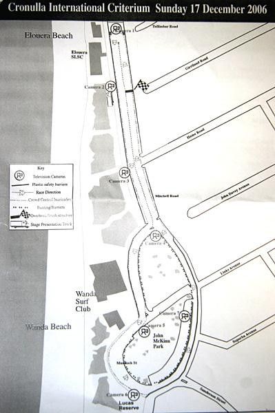 The Cronulla International Criterium will circle John McKinn Park and run along Elouera and Wanda beaches.