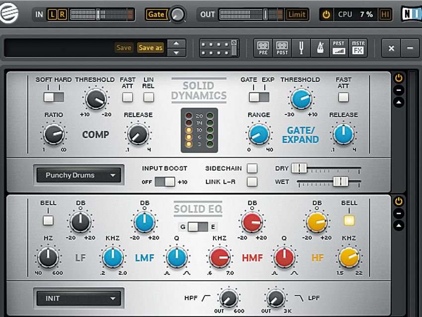 The Solid EQ offers two very different styles of equalisation, both of which have their uses.