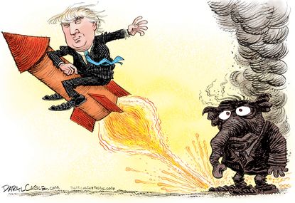 Political cartoon U.S. Donald Trump Polls GOP