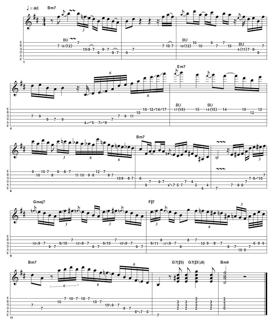 Tab: Frank Gambale 12 bar solo