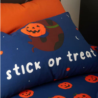 Catherine Lansfield Halloween Dogs &amp; Pumpkin Glow In The Dark Duvet Cover:&nbsp;View at Matalan