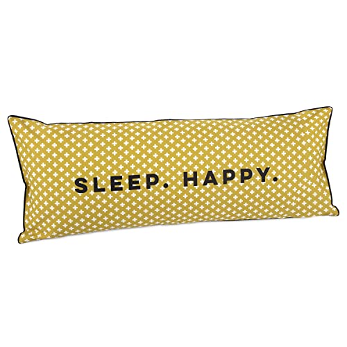 Amazon.com: Novogratz by Utica Sleep Happy Body Pillow, 20x48, Yellow : Home & Kitchen
