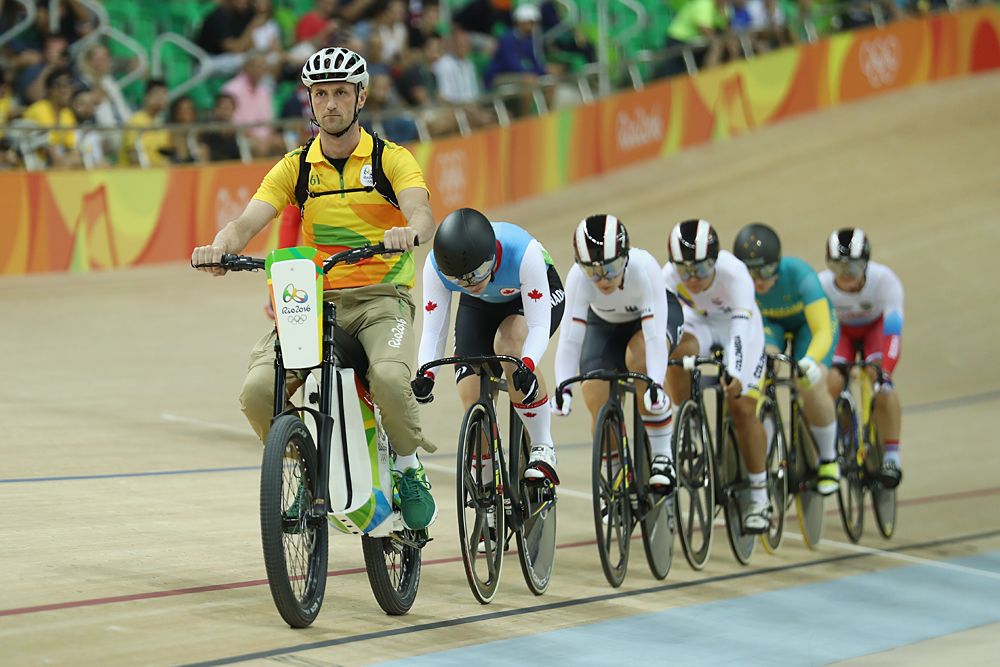 Canada leads in the Keirin