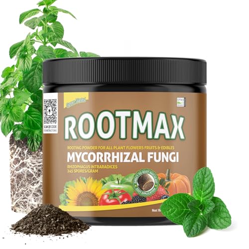 Rootmax (200gm /7 Oz) - Mycorrhizal Fungi Rooting Powder for Plants Cuttings Treats Upto 40 Plants | 50x More Potent Than Rooting Hormone for Cuttings. Enhanced Formula for Bigger Roots