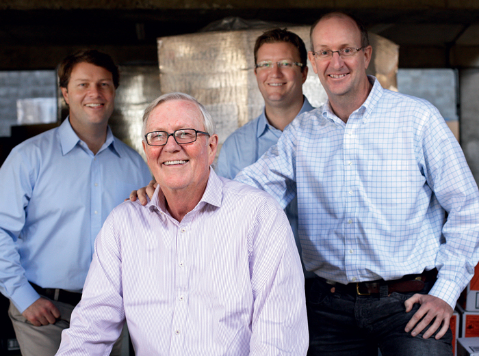 The Taylor family Clinton, Bill, Justin and Mitchell